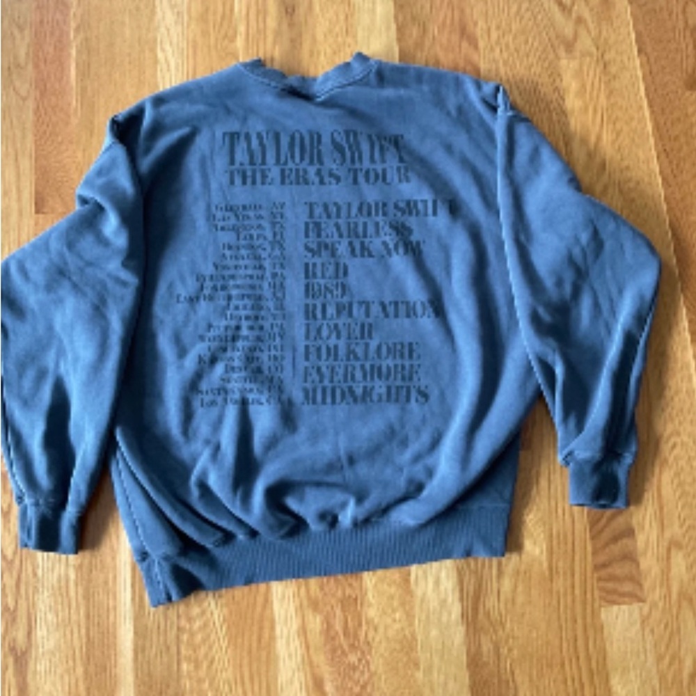 Taylor Swift eras tour blue crewneck
